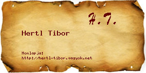 Hertl Tibor névjegykártya
